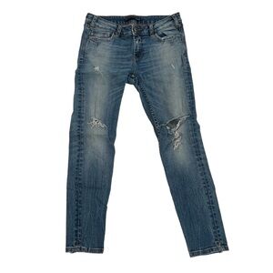 Zara 1975 Japanese Denim Edition Distressed Skinny Jeans Size 4 Women’s